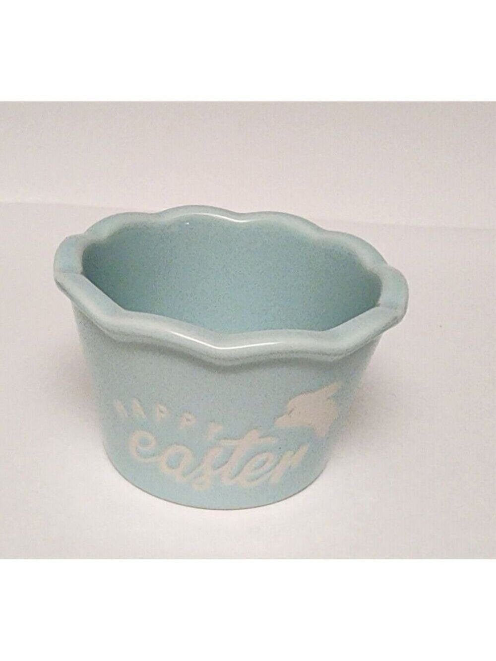 Ciroa Ramekins Happy Easter Pastel Purple Bunny Rabbit Candy Dish Stoneware New - Picture 2 of 5